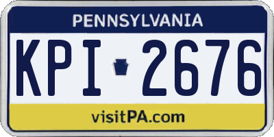 PA license plate KPI2676