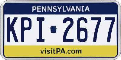 PA license plate KPI2677