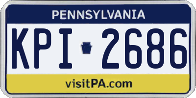 PA license plate KPI2686