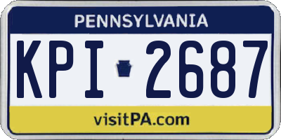 PA license plate KPI2687