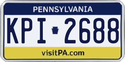 PA license plate KPI2688