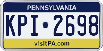 PA license plate KPI2698