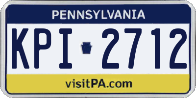PA license plate KPI2712
