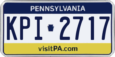 PA license plate KPI2717
