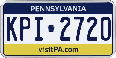 PA license plate KPI2720