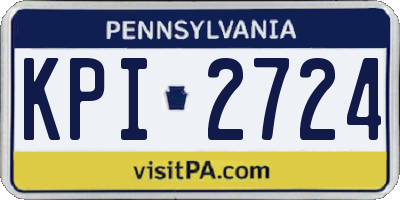 PA license plate KPI2724