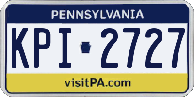 PA license plate KPI2727