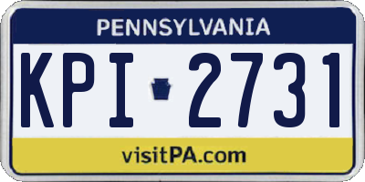 PA license plate KPI2731