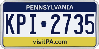 PA license plate KPI2735