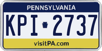 PA license plate KPI2737