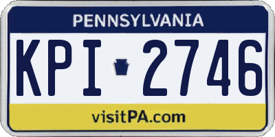 PA license plate KPI2746