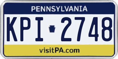 PA license plate KPI2748