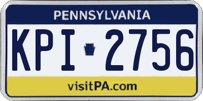 PA license plate KPI2756