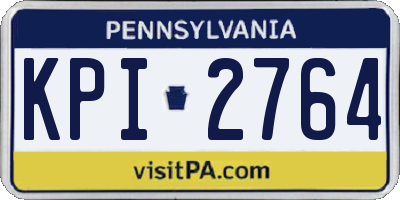 PA license plate KPI2764