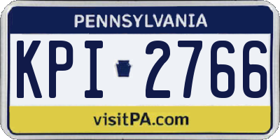 PA license plate KPI2766