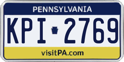 PA license plate KPI2769