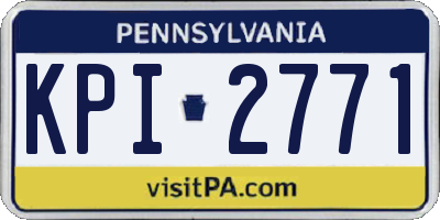 PA license plate KPI2771