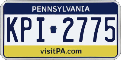 PA license plate KPI2775