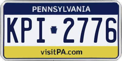 PA license plate KPI2776