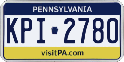 PA license plate KPI2780