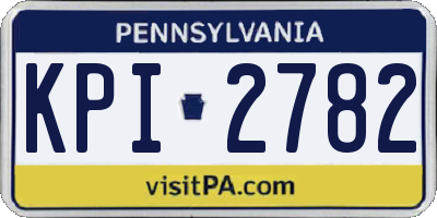 PA license plate KPI2782