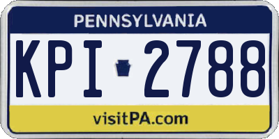 PA license plate KPI2788