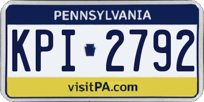 PA license plate KPI2792