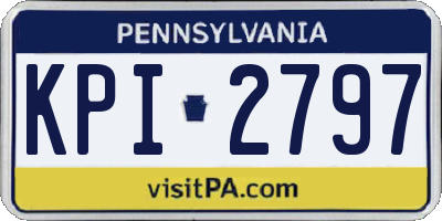 PA license plate KPI2797