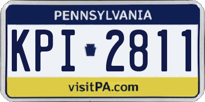 PA license plate KPI2811