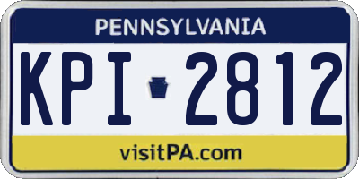 PA license plate KPI2812