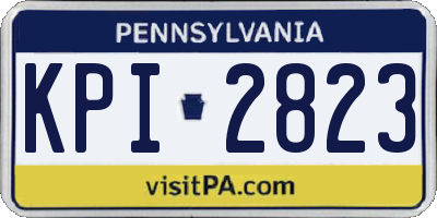 PA license plate KPI2823