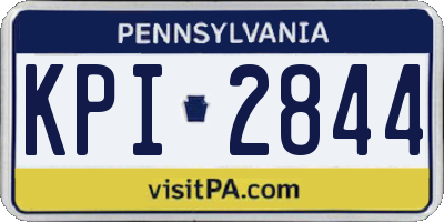 PA license plate KPI2844