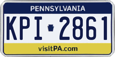 PA license plate KPI2861