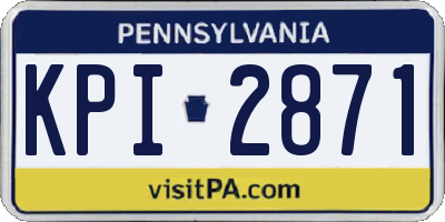 PA license plate KPI2871