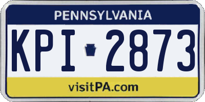 PA license plate KPI2873