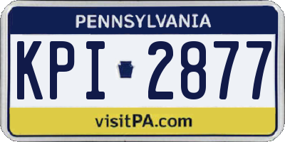 PA license plate KPI2877