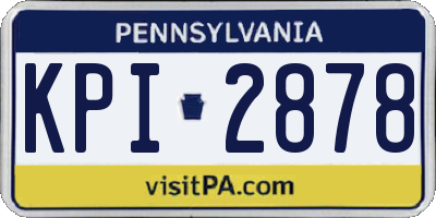 PA license plate KPI2878