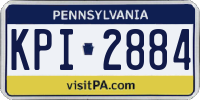 PA license plate KPI2884
