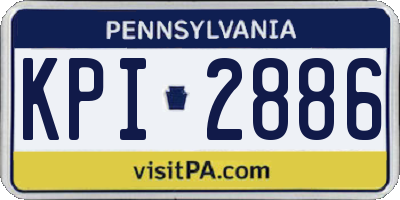 PA license plate KPI2886