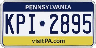 PA license plate KPI2895