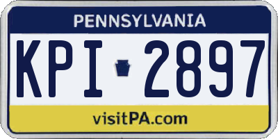 PA license plate KPI2897