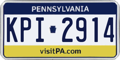PA license plate KPI2914