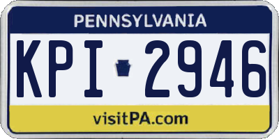 PA license plate KPI2946