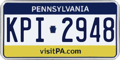PA license plate KPI2948