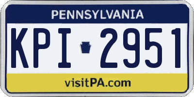 PA license plate KPI2951