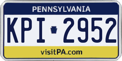 PA license plate KPI2952