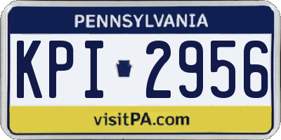 PA license plate KPI2956