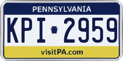 PA license plate KPI2959