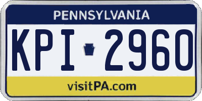 PA license plate KPI2960