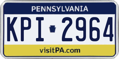 PA license plate KPI2964
